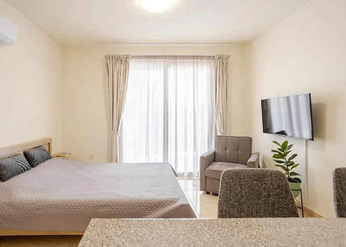 公寓 Danaos Seaside 103 With Pool In Tourist Area